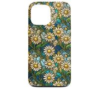 Custodia per iPhone 13 Pro Max Daisy Vintage Wildflower Stained Mosaico Floreale