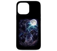 Custodia per iPhone 13 Pro Max Dark Ravens Sotto la Luna Piena Vintage Fantasy Fulmine