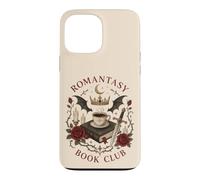 Custodia per iPhone 13 Pro Max Dark Romance Reader Gothic Roses Luna Corona Estetica