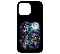 Custodia per iPhone 13 Pro Max Dark Zio Sam sotto la Luna Piena Vintage Fantasy Lightning