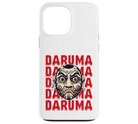 Custodia per iPhone 13 Pro Max Daruma Maschera Rossa Testo Art Ripeti Espressione Grass