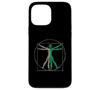Custodia per iPhone 13 Pro Max DaVinci Vitruvian Uomo con UFO UAP Alien Science Design
