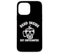 Custodia per iPhone 13 Pro Max Dead Inside But Caffeinated Skeleton Coffee Lover Baristas