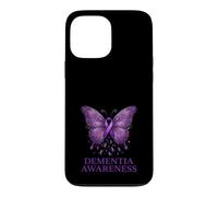 Custodia per iPhone 13 Pro Max Dementia Awareness - Supporto a forma di farfalla, con nastro viola