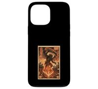 Custodia per iPhone 13 Pro Max Demone Fuoco Fiamme Giapponese Ukiyo-e Guerrieri