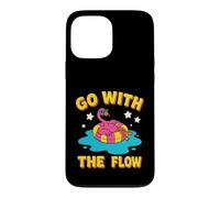Custodia per iPhone 13 Pro Max Design con fenicottero rosa "Go With The Flow"