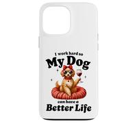 Custodia per iPhone 13 Pro Max Design divertente per gli amanti dei cani con grafica del vino