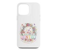 Custodia per iPhone 13 Pro Max Design floreale per la salute orale del dentista sorridente