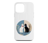 Custodia per iPhone 13 Pro Max Design retrò del cerchio di Harmony Cats
