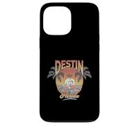 Custodia per iPhone 13 Pro Max Destin Beach Tramonto Flamingo Retro Palma Florida Viaggio