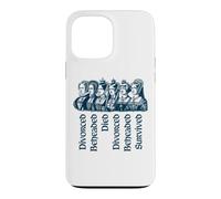 Custodia per iPhone 13 Pro Max Destini delle sei mogli di Enrico VIII Navy Print