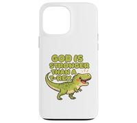 Custodia per iPhone 13 Pro Max Dio è più forte di un Trex Cute Dino Kids Christianity