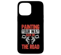 Custodia per iPhone 13 Pro Max Dipingere la strada del ritorno sulla strada pittore