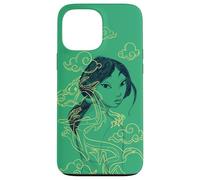 Custodia per iPhone 13 Pro Max Disney Princess Mulan e Mushu Verde