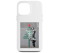 Custodia per iPhone 13 Pro Max Divertente albero di Natale Banksy Street Art Graffiti PAPL14749