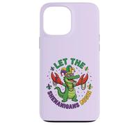 Custodia per iPhone 13 Pro Max divertente alligatore lascia che gli imbrogli inizino il martedì grasso