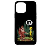 Custodia per iPhone 13 Pro Max Divertente Bigfoot Alien Incontro Sei Sette Meme Amante