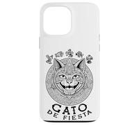 Custodia per iPhone 13 Pro Max Divertente calendario Maya per amanti dei gatti Cinco De Mayo Gato De Fiesta