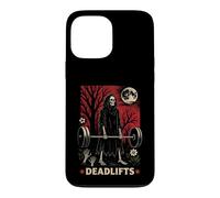 Custodia per iPhone 13 Pro Max Divertente carta dei tarocchi Deadlifts Gym Workout Nero