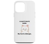 Custodia per iPhone 13 Pro Max Divertente gatto allergico "Non posso avere figli"