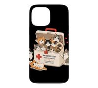 Custodia per iPhone 13 Pro Max Divertente gatto antidepressivo mamma papà bambini miao