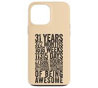 Custodia per iPhone 13 Pro Max Divertente maglietta per 31° compleanno Old Meter divertente 31 anni regali