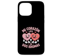 Custodia per iPhone 13 Pro Max Divertente Mi Corazon Cuori Carini Tenendosi Per Mano Dicendo