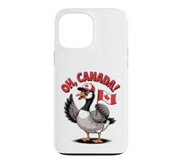 Custodia per iPhone 13 Pro Max Divertente Oh Canada Bandiera Oca Canadese Holding Flag Cartoon