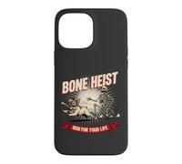 Custodia per iPhone 13 Pro Max Divertente scheletro di rapina all'osso Frenchie che insegue Bulldog Halloween