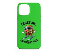 Custodia per iPhone 13 Pro Max Divertente Sci Burger Cartoon Fidati Im Bravo in Questo