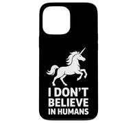 Custodia per iPhone 13 Pro Max Divertente unicorno I don't believe in humans
