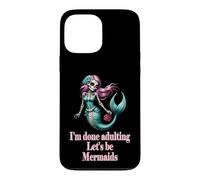 Custodia per iPhone 13 Pro Max Done Adulting Sassy Let's be Mermaids Divertente regalo a forma di teschio di zucchero