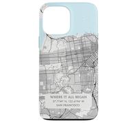 Custodia per iPhone 13 Pro Max Dove tutto è iniziato - Mappa della città di San Francisco