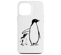 Custodia per iPhone 13 Pro Max Due pinguini padre e il bambino pinguino