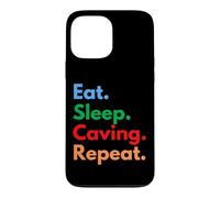 Custodia per iPhone 13 Pro Max Eat Sleep Speleologia Ripeti per gli amanti degli speleologi e degli esploratori delle caverne