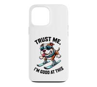 Custodia per iPhone 13 Pro Max Eccentrico Bulldog Sciatore Cartoon Design Fidati Im Good in This