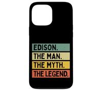 Custodia per iPhone 13 Pro Max Edison L'uomo Il mito La leggenda divertente citazione personalizzata
