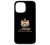 Custodia per iPhone 13 Pro Max Emblema dorato della bandiera della Repubblica dell'Iraq con il segno dell'Iraq
