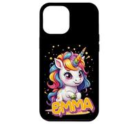 Custodia per iPhone 13 Pro Max EMMA - Bellissimo nome di ragazza con un unicorno
