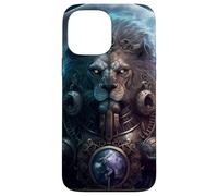 Custodia per iPhone 13 Pro Max Epico Leone il segno zodiacale della forza