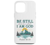 Custodia per iPhone 13 Pro Max Essere fermo e sapere - Salmo 46:10 Retro Mountain Christian