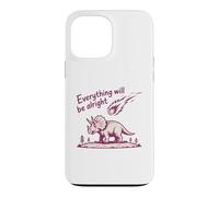 Custodia per iPhone 13 Pro Max Everything Is Alright Dinosaur Asteroid Chaos Graphic Retro