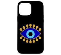 Custodia per iPhone 13 Pro Max Evil Eye in Blue Golden Nazar Protezione come Boho Spiritual