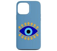 Custodia per iPhone 13 Pro Max Evil Eye in Blue Golden Nazar Protezione come Boho Spiritual