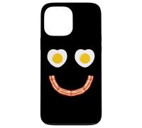 Custodia per iPhone 13 Pro Max Face Eggs And Bacon Ham Breakfast Smile