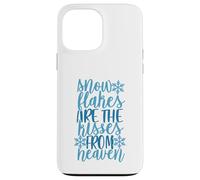 Custodia per iPhone 13 Pro Max fiocchi di neve sono i baci dal cielo amante della stagione congelata