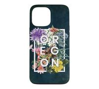 Custodia per iPhone 13 Pro Max Fiori di Oregon Word Art - Oregon State USA Souvenir