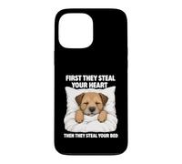 Custodia per iPhone 13 Pro Max First They Steal Your Heart - Border Terrier Amante Dog Mom