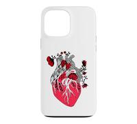 Custodia per iPhone 13 Pro Max Floral Human Heart Anatomy