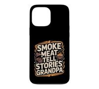 Custodia per iPhone 13 Pro Max Fumo Carne Raccontare Storie Nonno BBQ Grilling